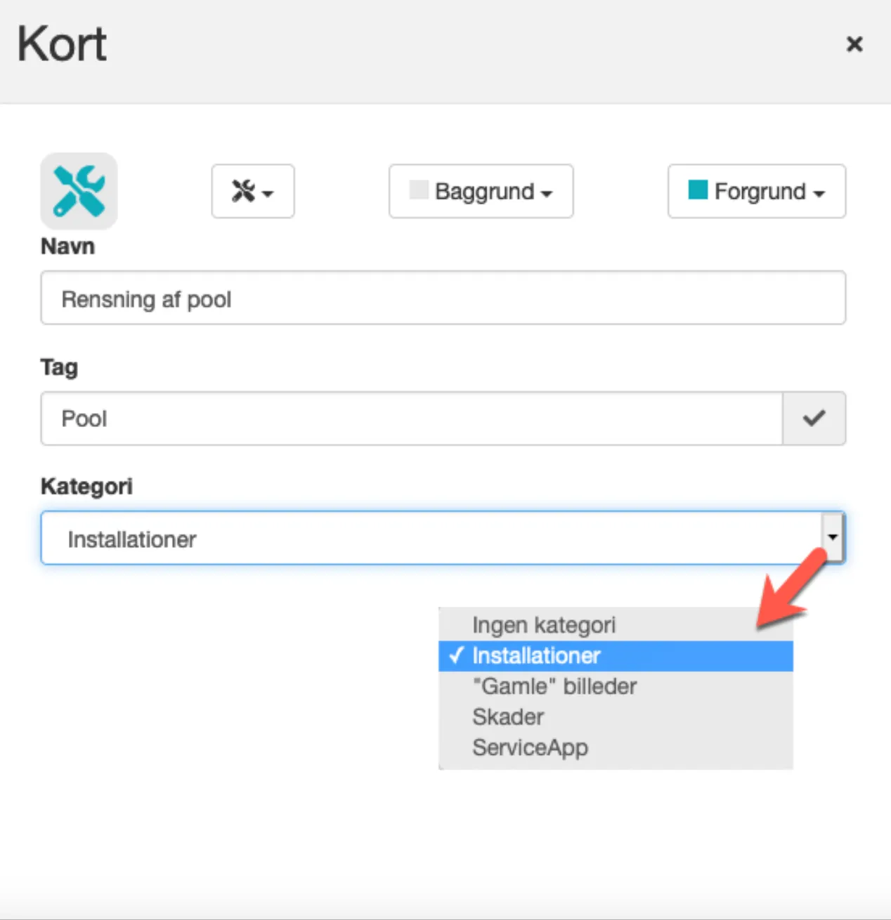 kategori til fil