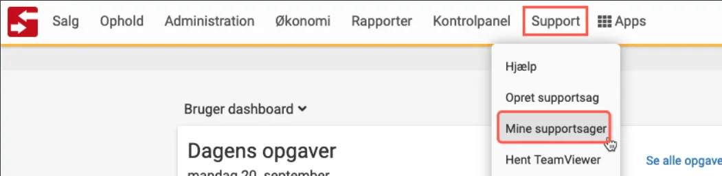 Find dine supportsager her