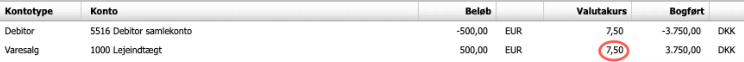Kreditnota ifm annullering af faktura