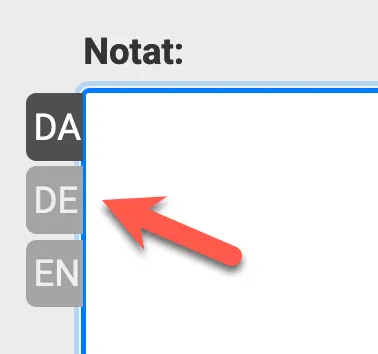 Skriv notattekst