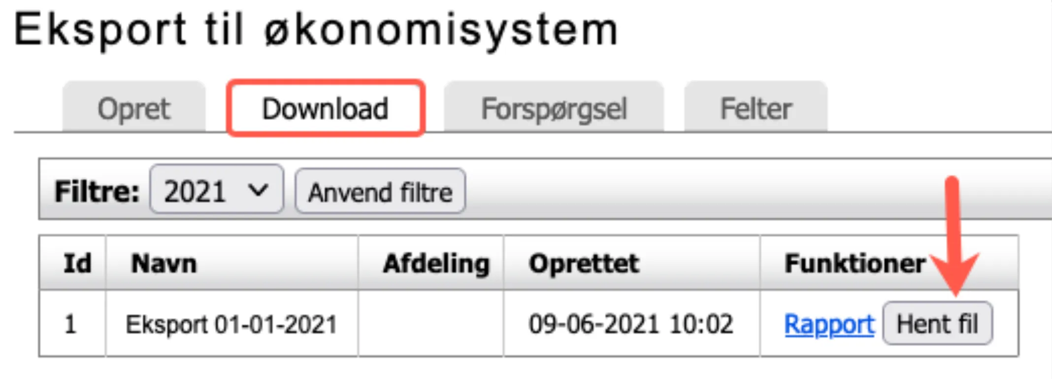 Hent eksportfil