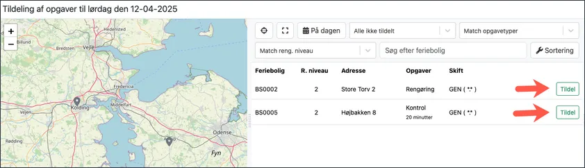 Tildel specifik opgave