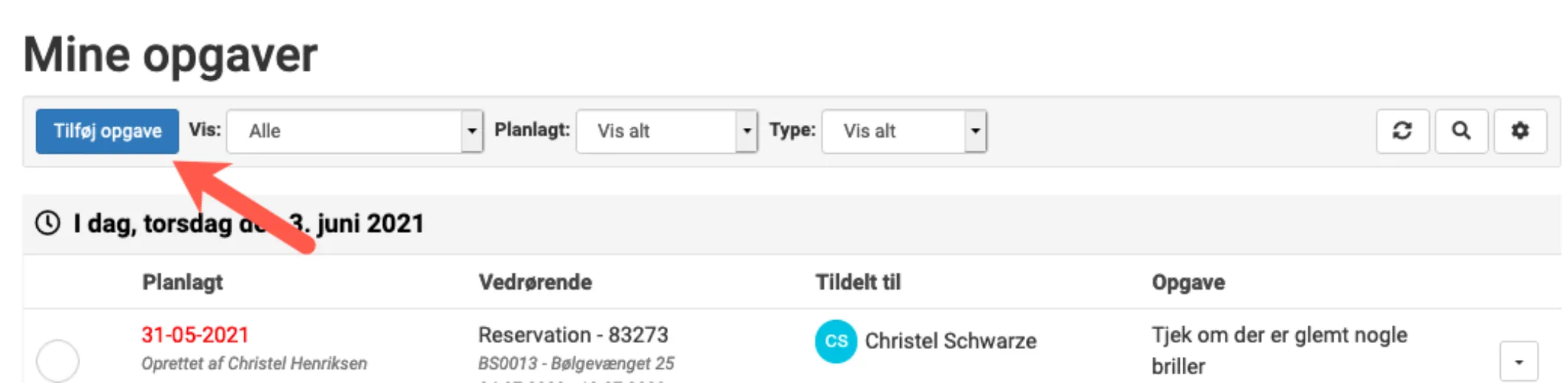 Tilføj opgave