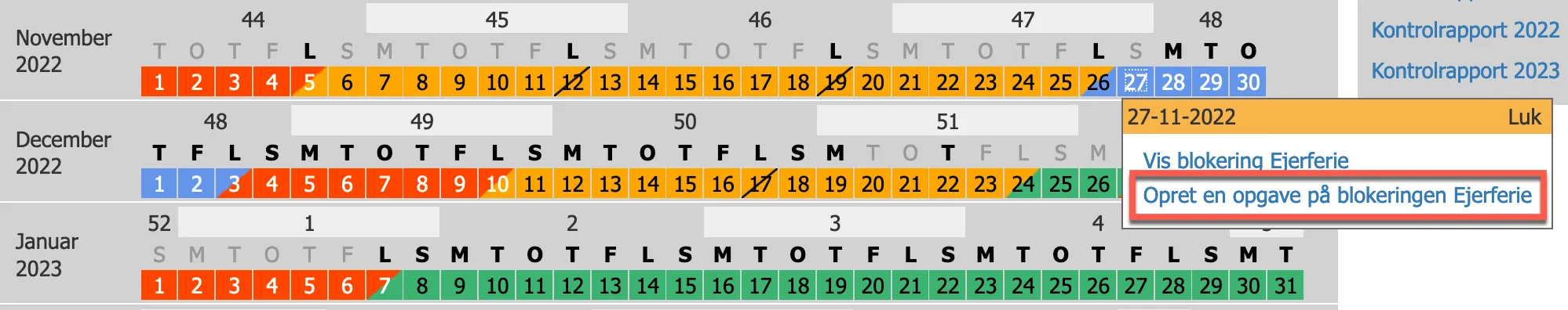 Tilknyt opgave til blokering