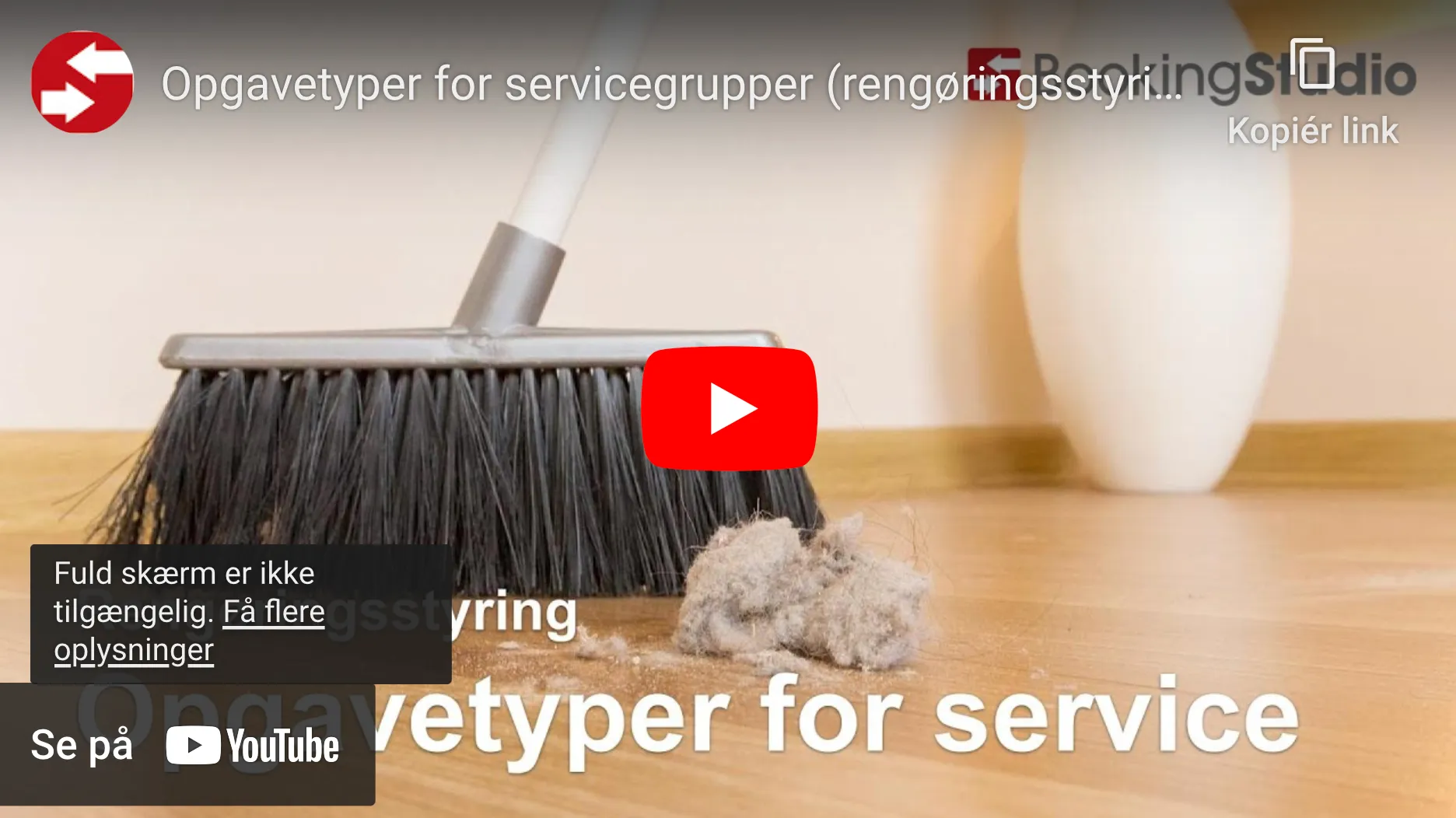 Opgavetyper til service