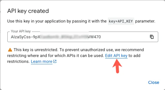 Restrict key