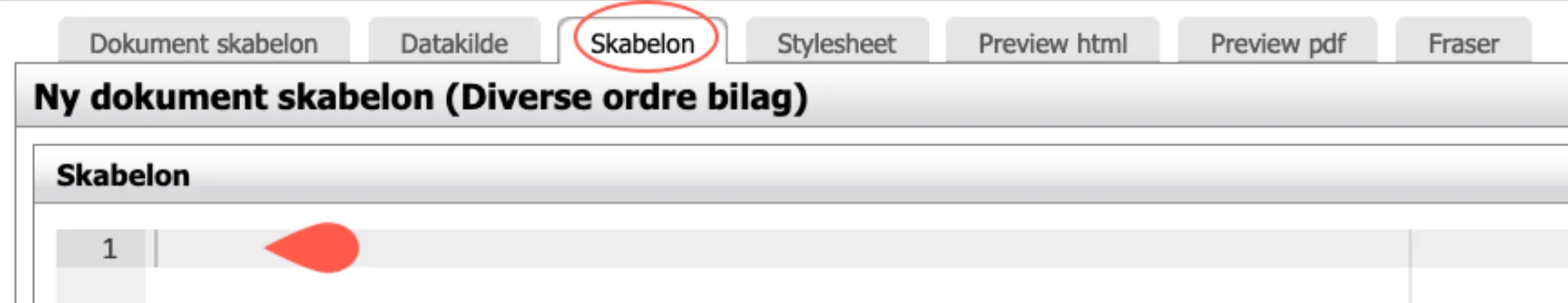 Fanen skabelon