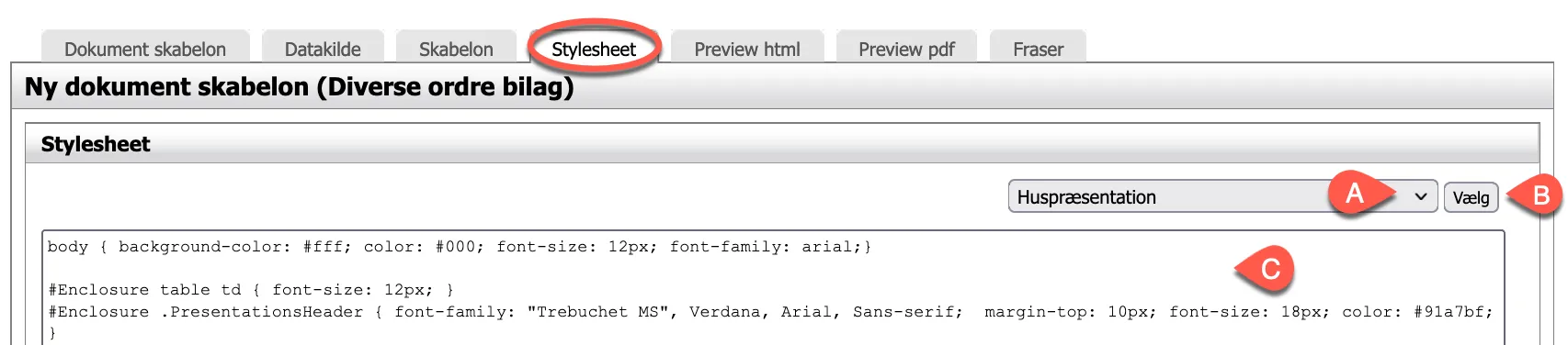 Fanen stylesheet