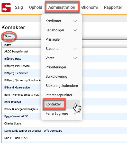 Opret en håndværker