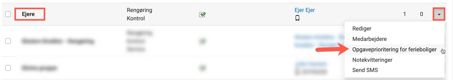 Opgaveprioritering for ferieboliger