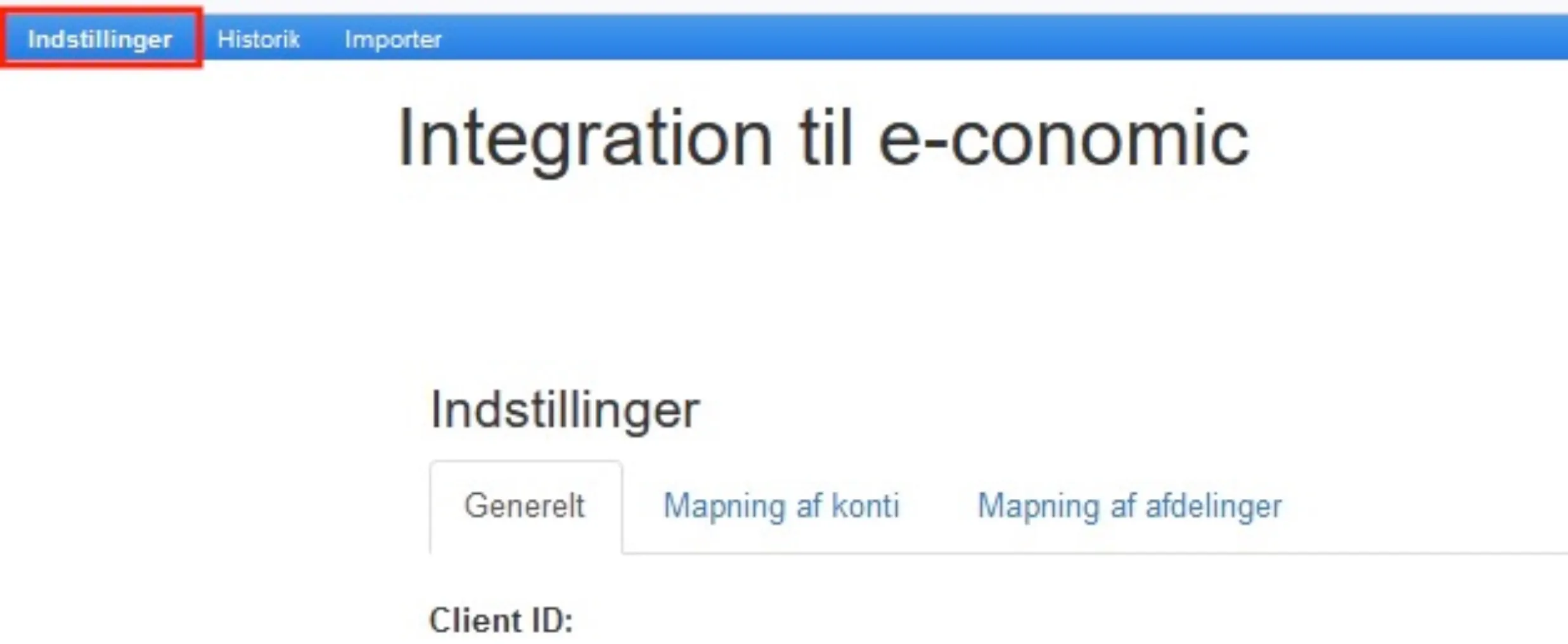 Vælg indstillinger