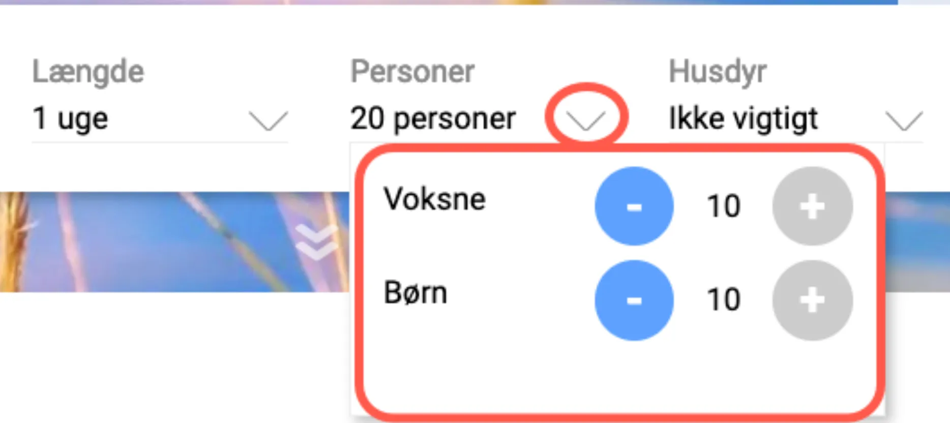Sæt max antal på søg