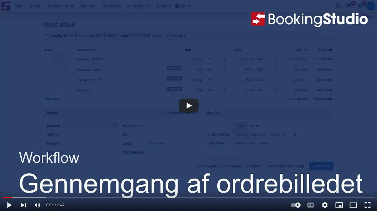 Gennemgang af ordrebilledet