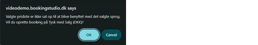 Advarsel kan ignoreres