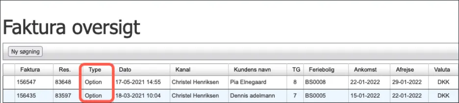 se alle optioner i søgte periode