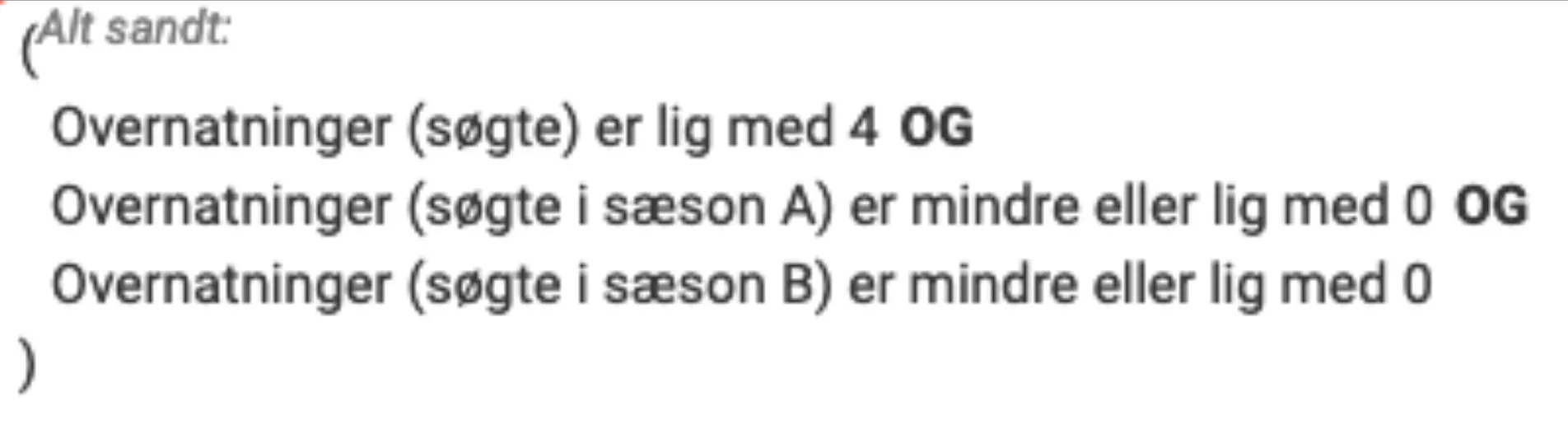 Betingelser