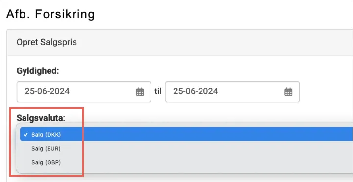 vælg valuta