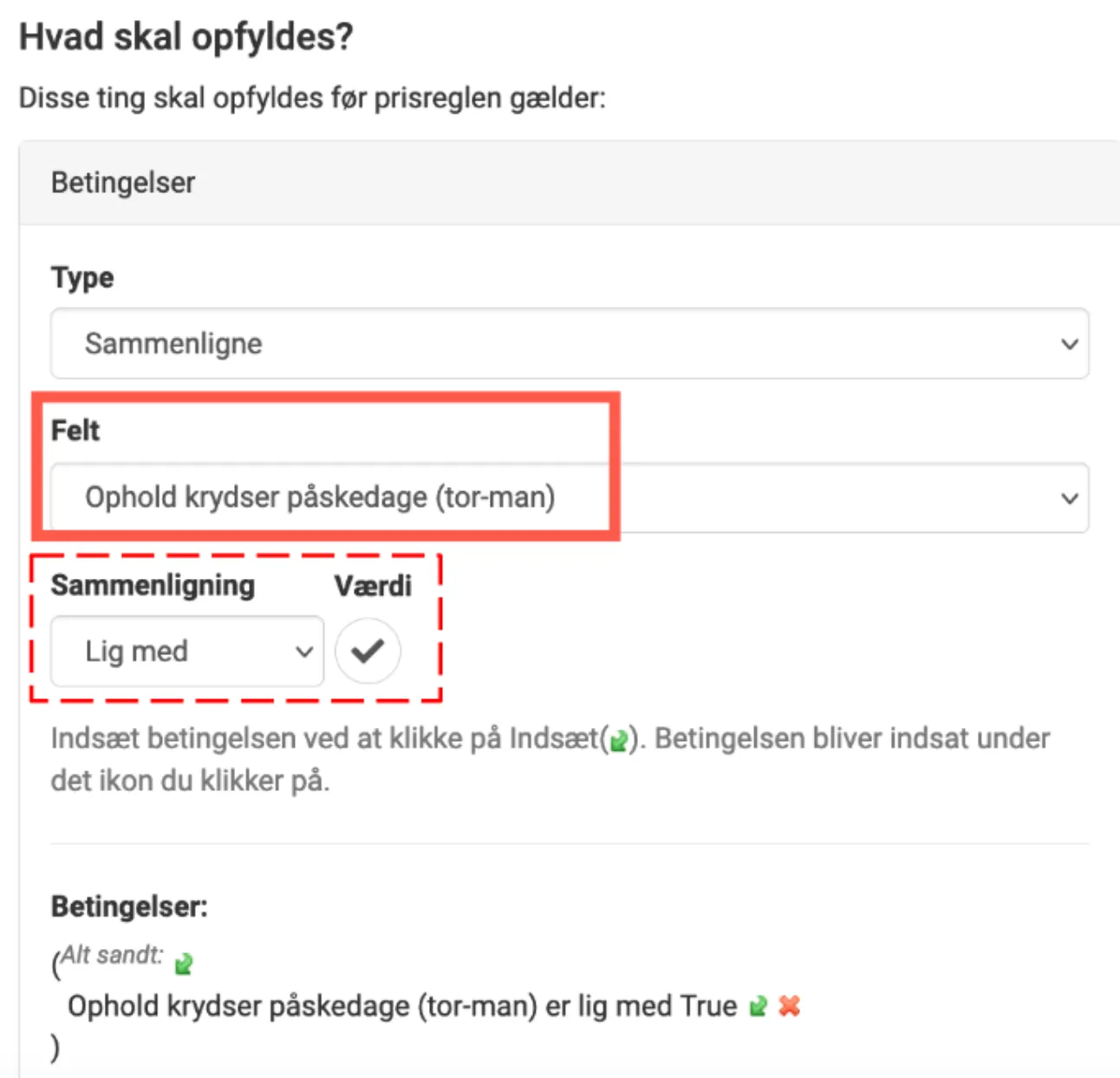Feltet Ophold krydser påskedage
