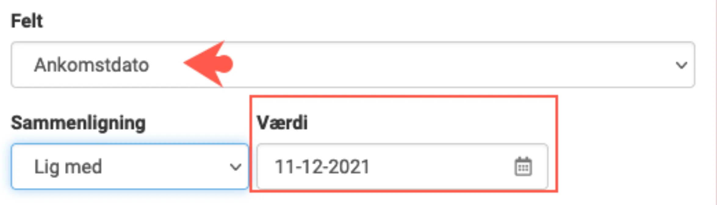 Eksempel på værdi