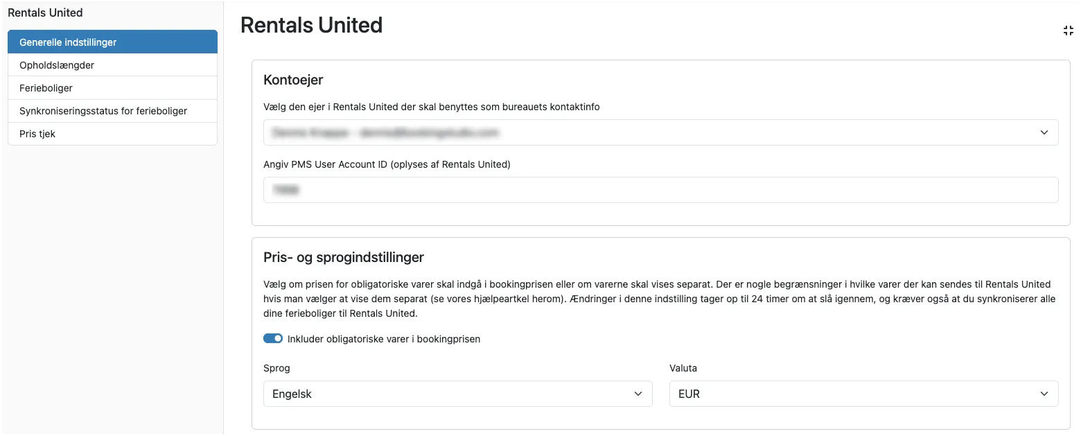 konfigurer api bruger