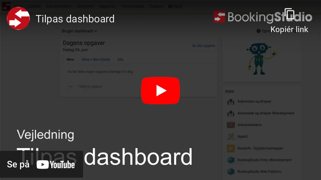 Redigering af dashboards