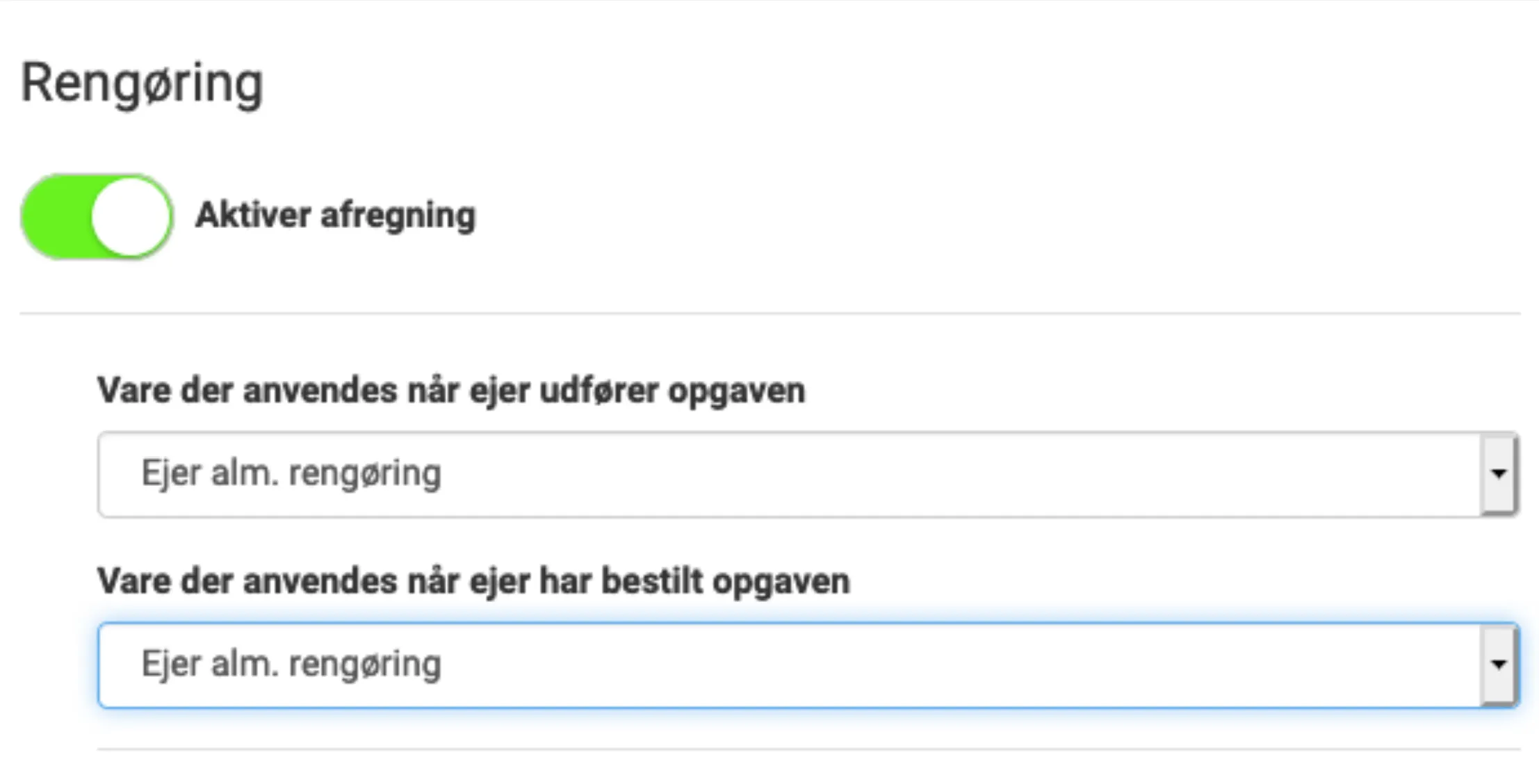 Aktivér opgaver