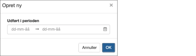 Opret ny rengøringsafregning