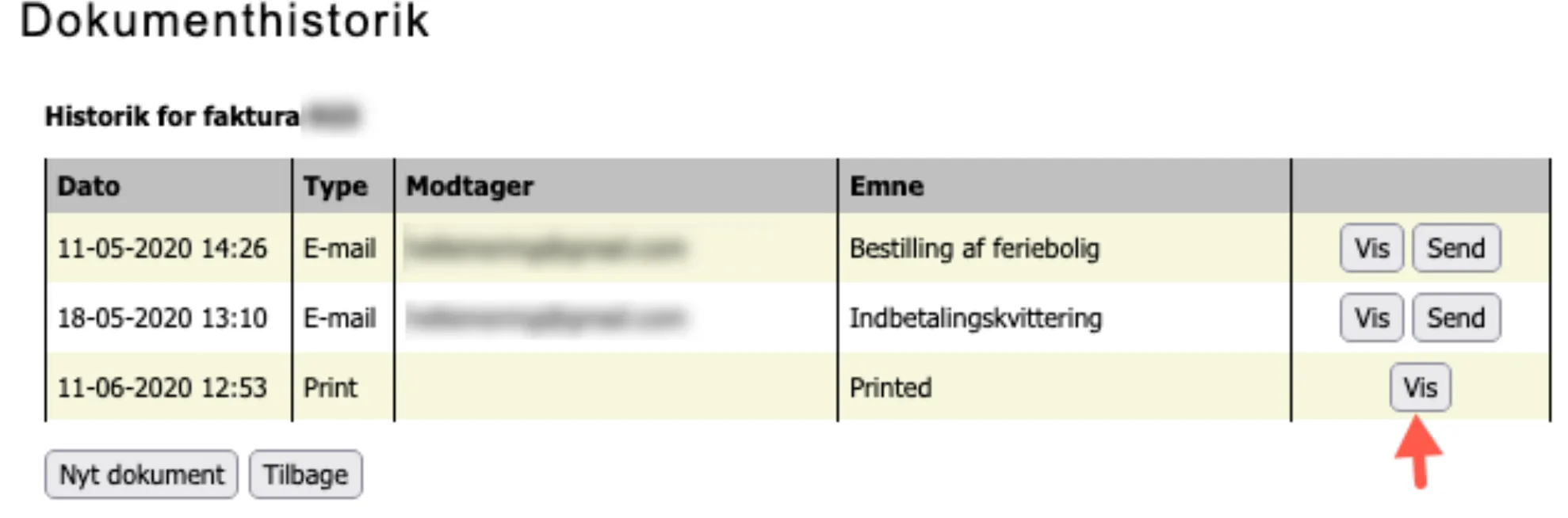 Vis mailhistorik