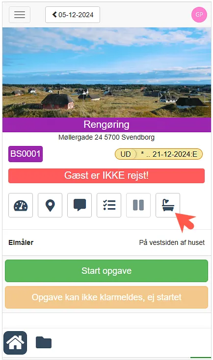 Se beskedopgave i ServiceApp'en