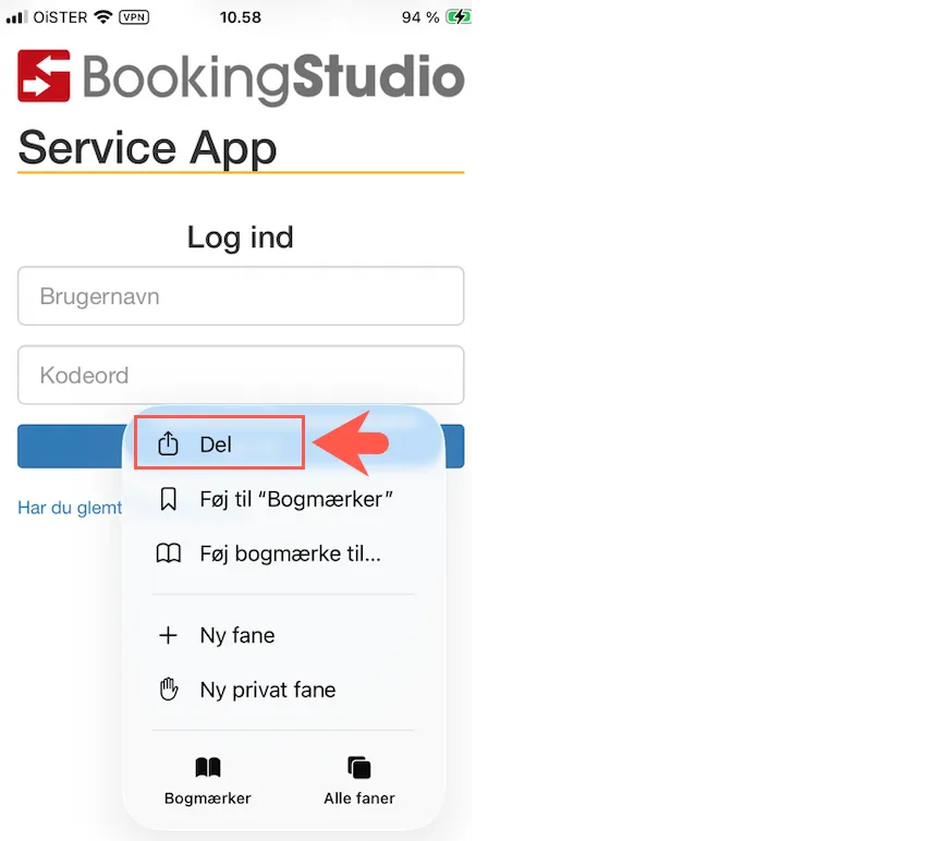 Del via mobiltelefon