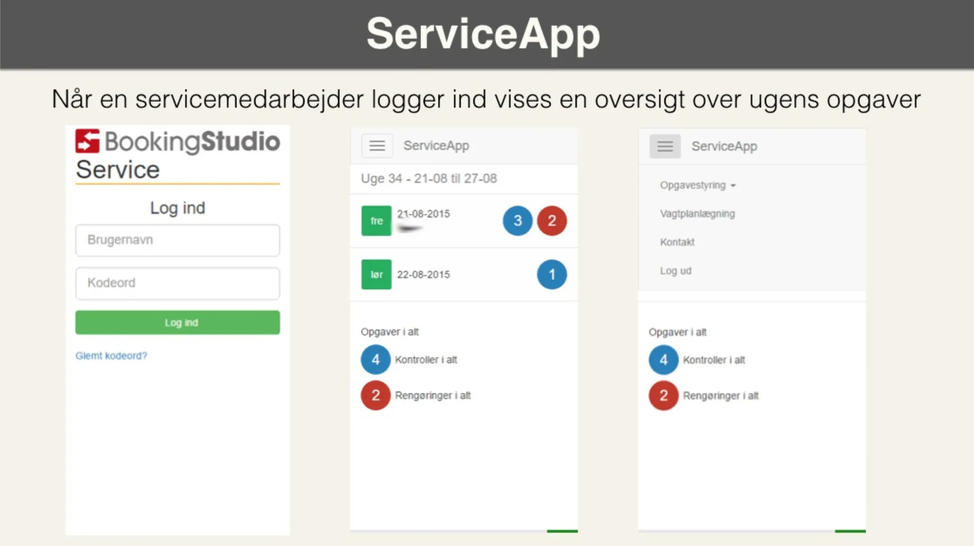 Sådan virker Service App&#x27;en