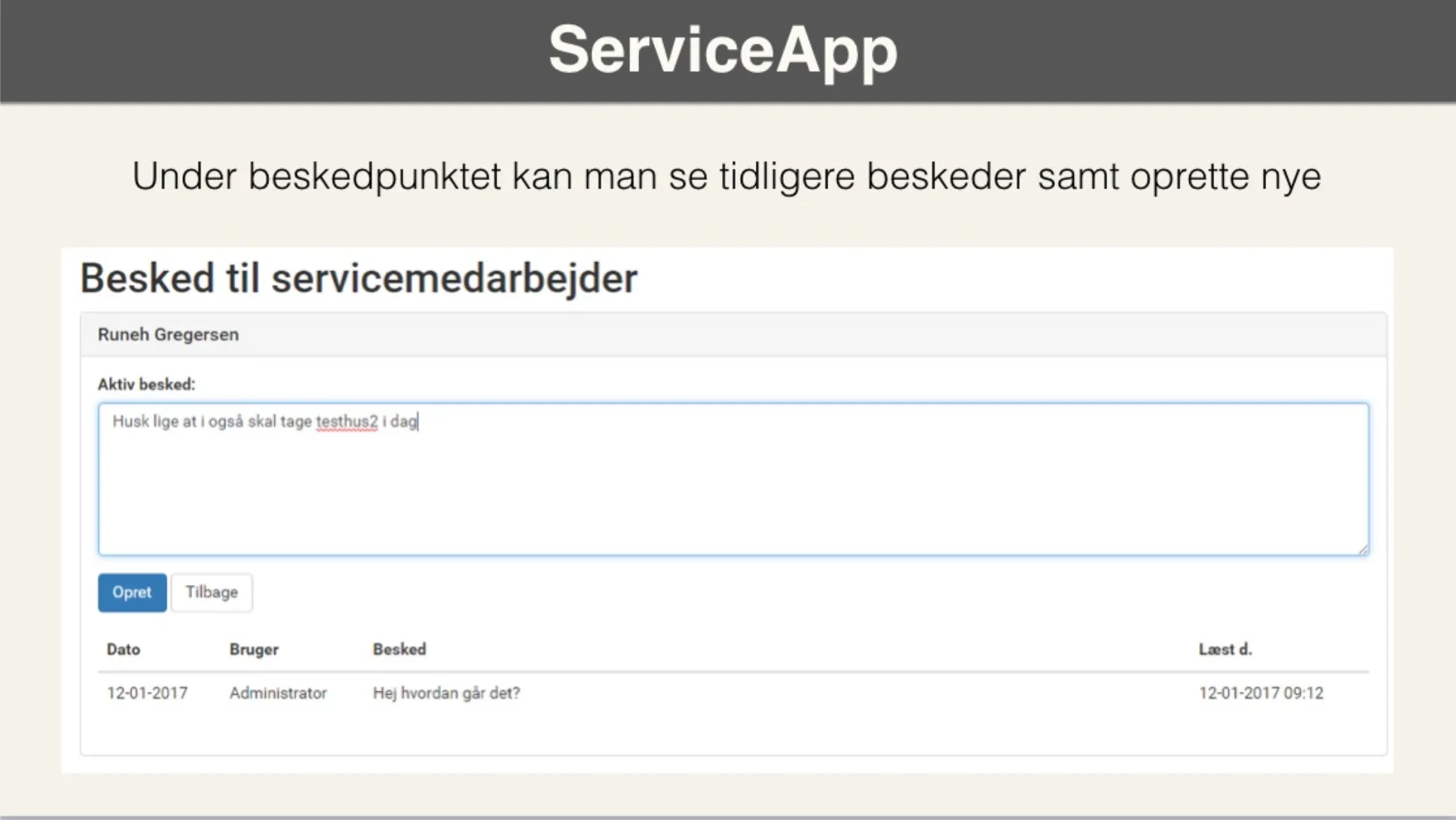 Service App muligheder i BookingStudio