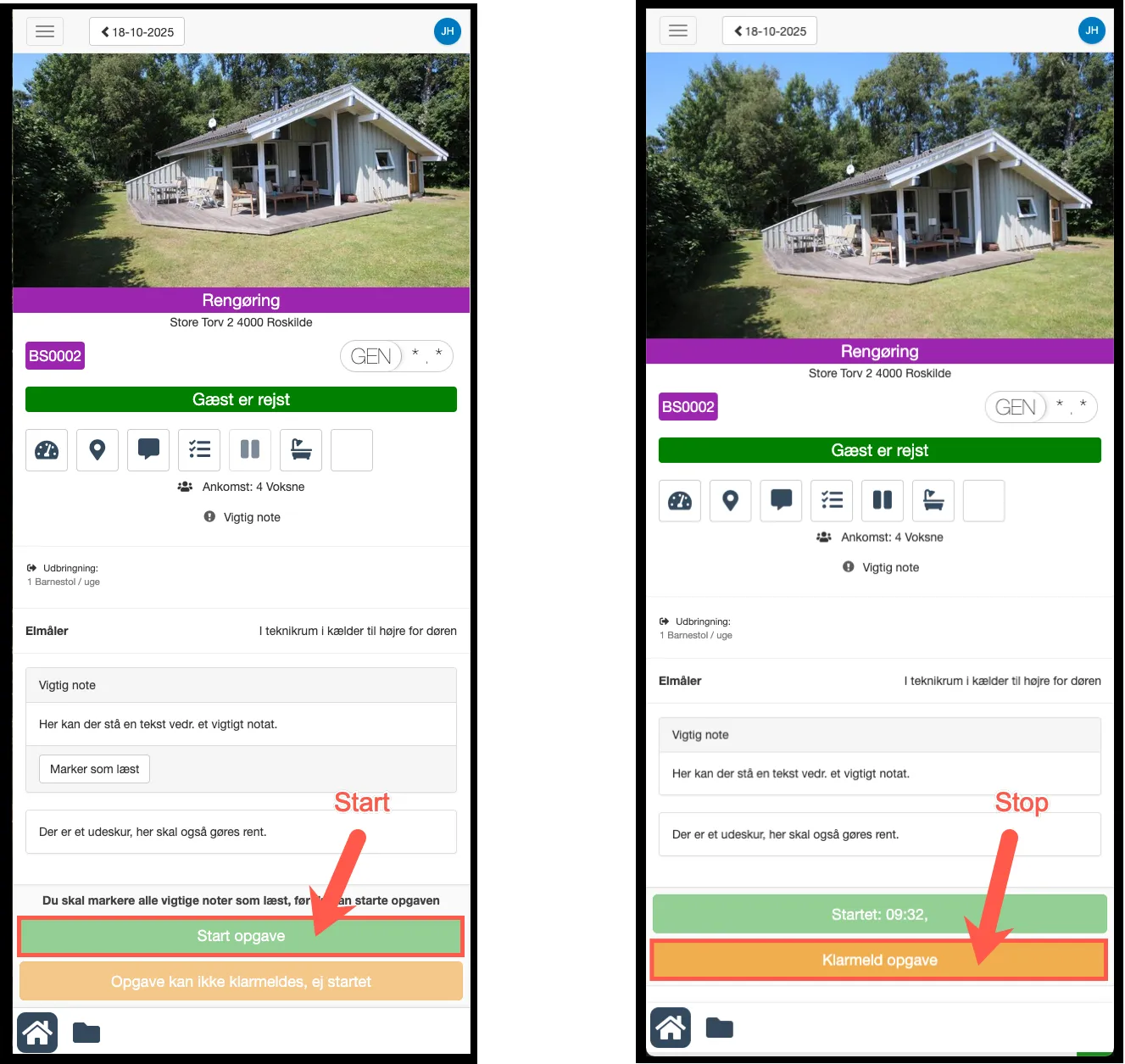 Sådan virker Service App'en