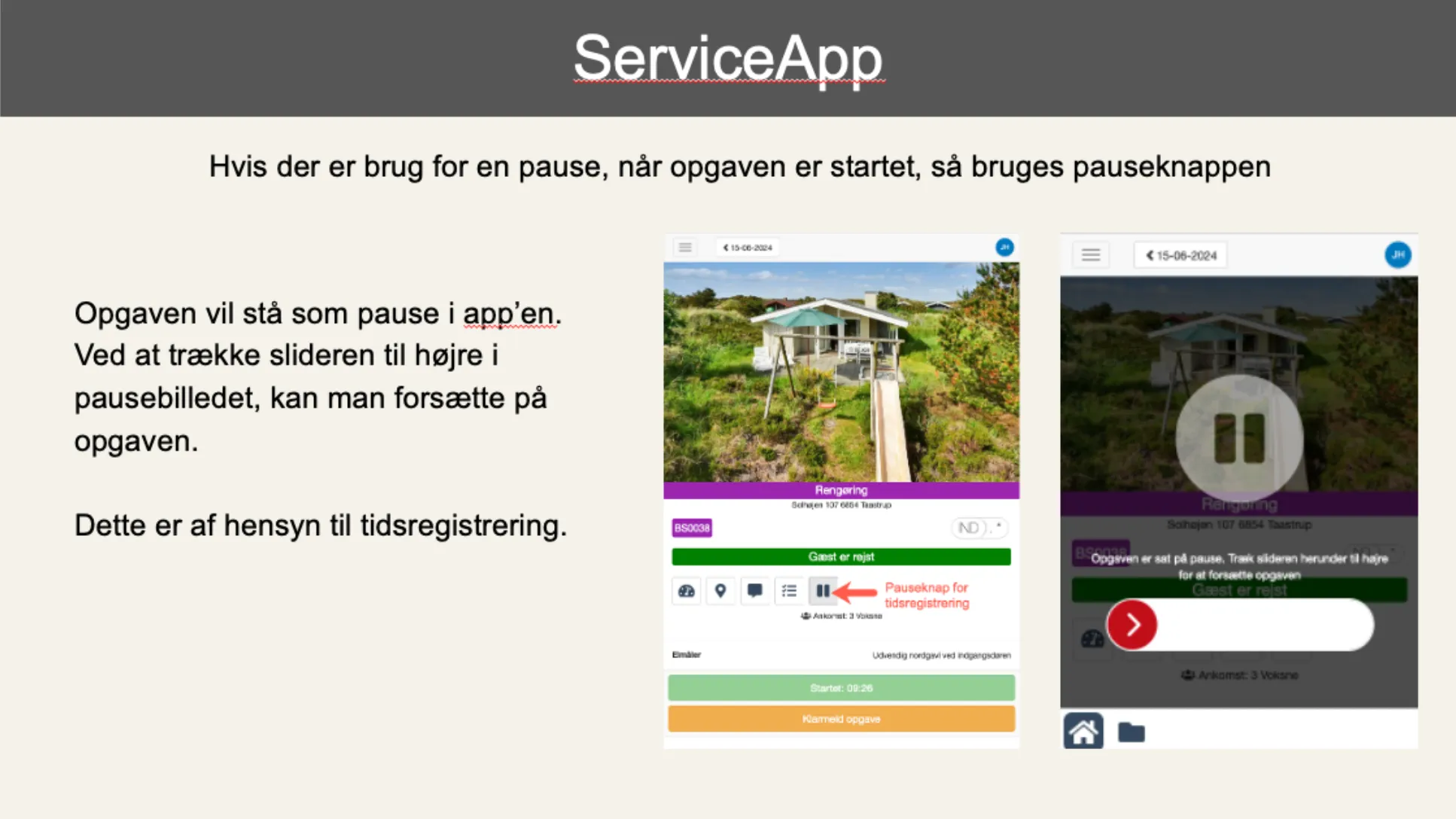 Sådan virker Service App&#x27;en