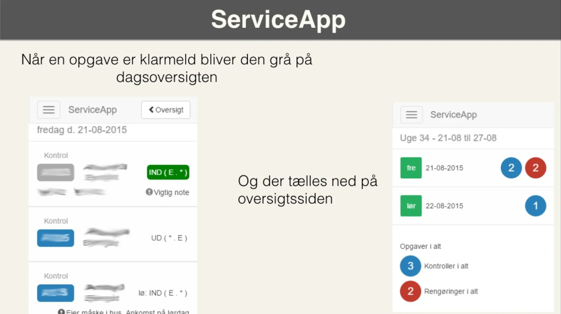Sådan virker Service App&#x27;en