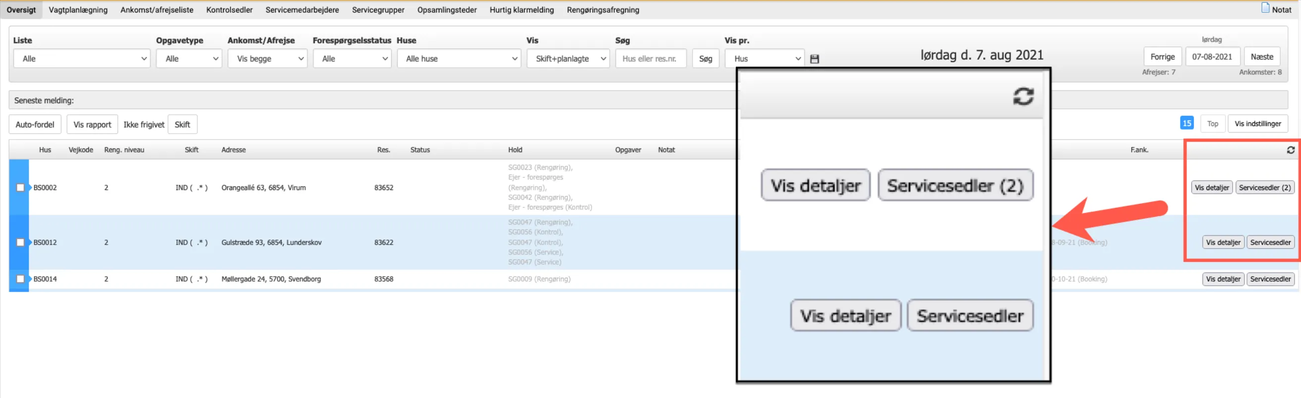 Servicesager i rengøringsstyring