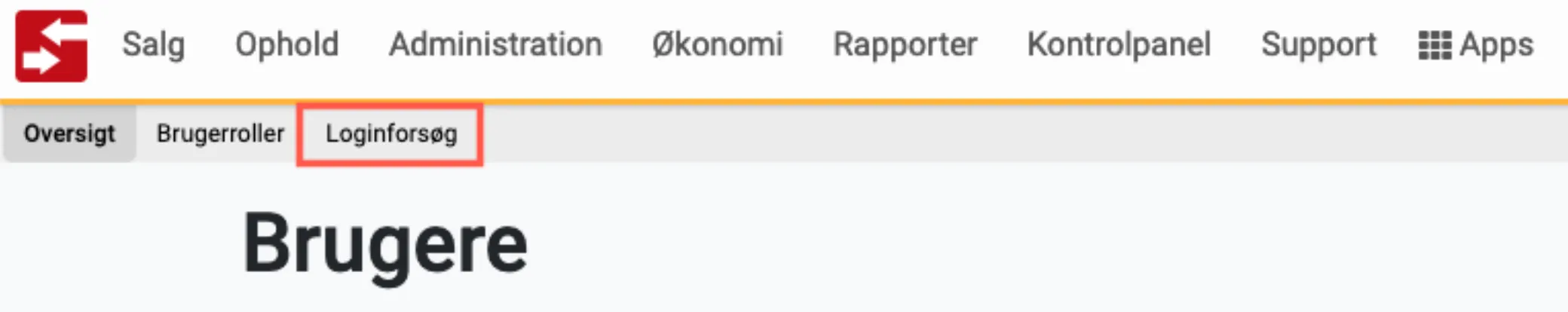 Login oversigt