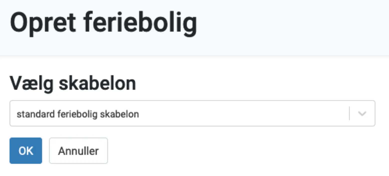 Vælg skabelon