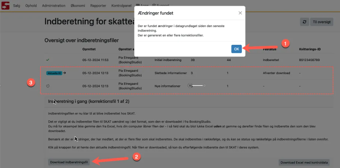 Nye korrektionsfiler