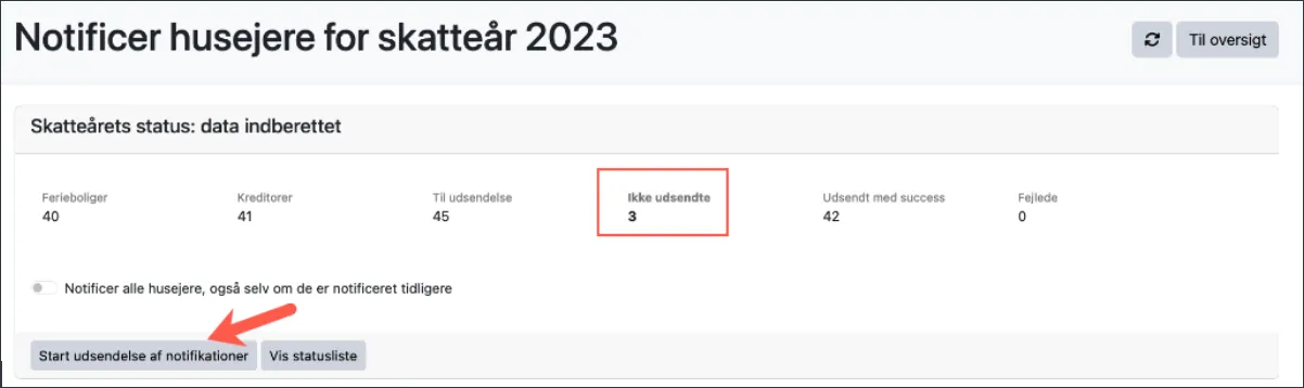 Menupunktet Notifikationer