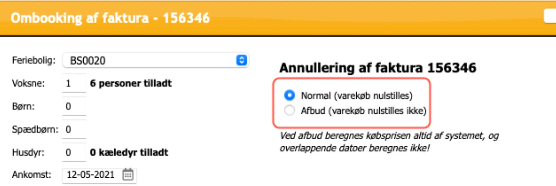reservation annulleres