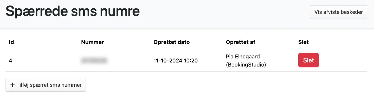 Se hvem der har spærret nummeret