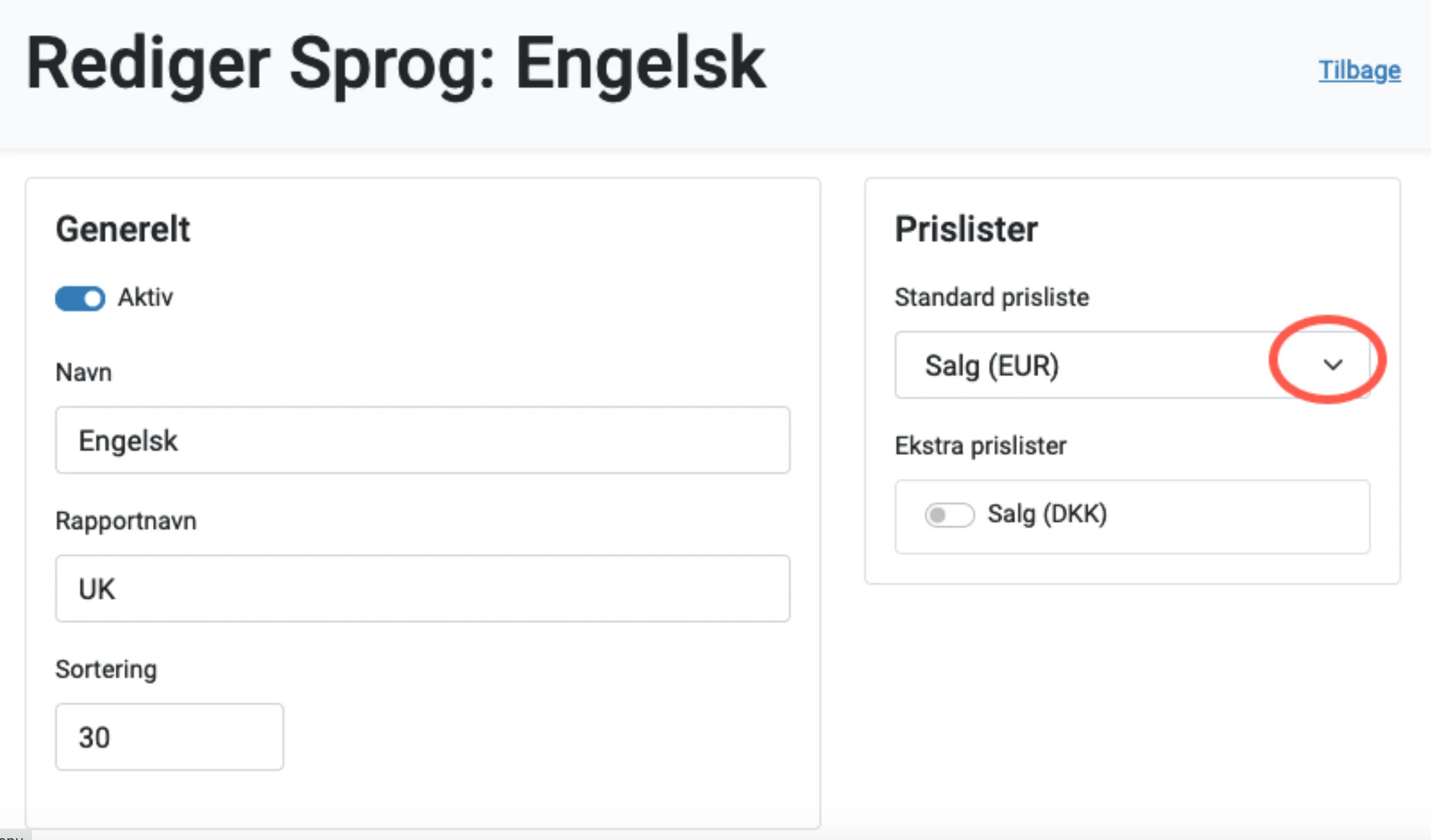Redigere sprog