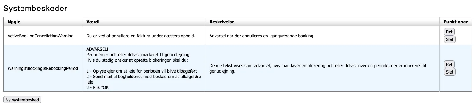 Systembeskeder