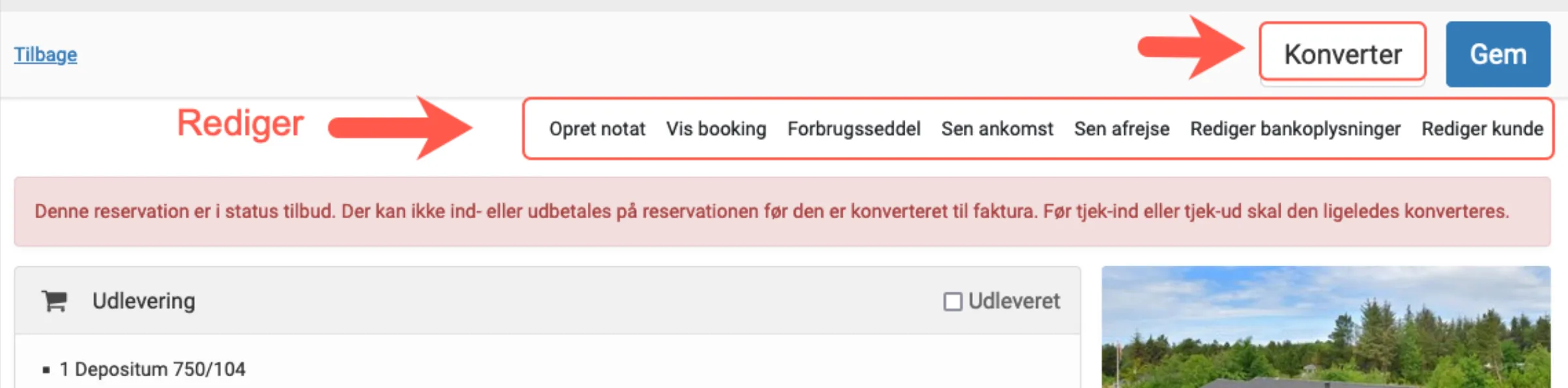 Ændre tilbud