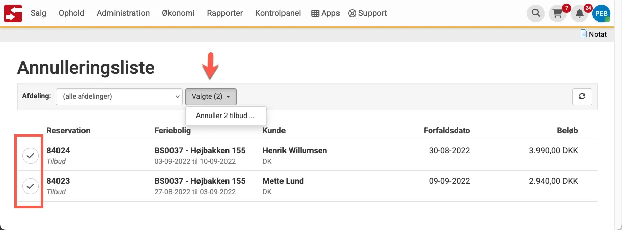 Annulleringslisten
