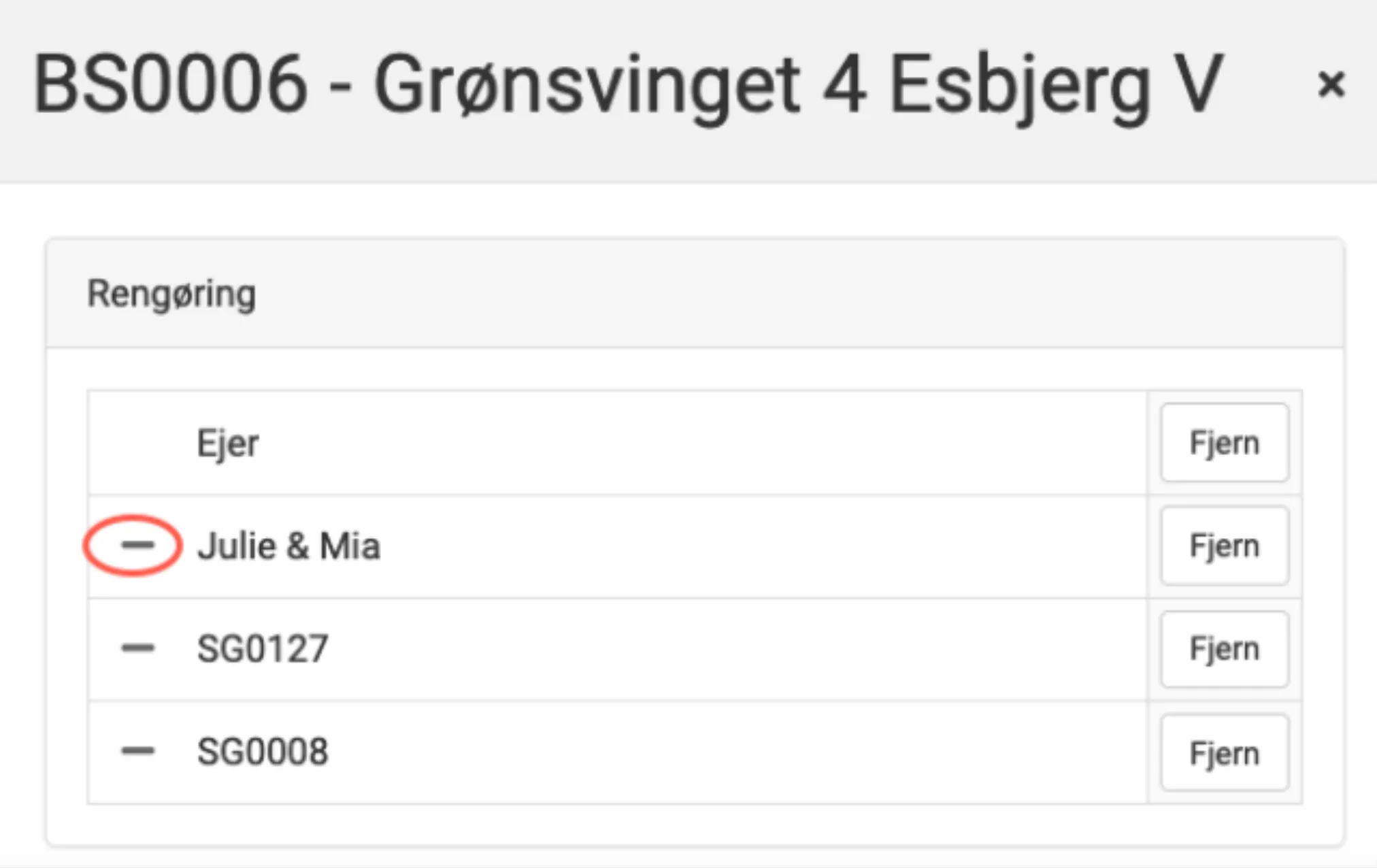 Eksempel på tildeling
