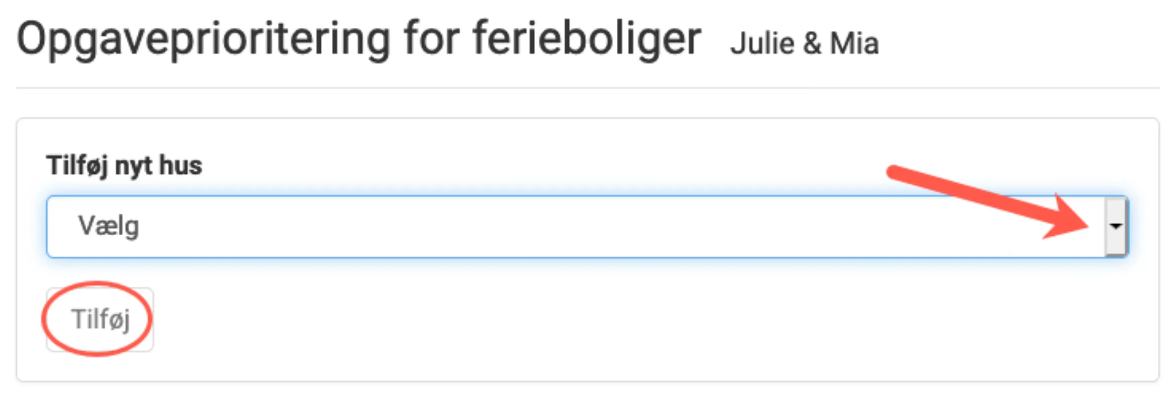 Tildel ferieboliger