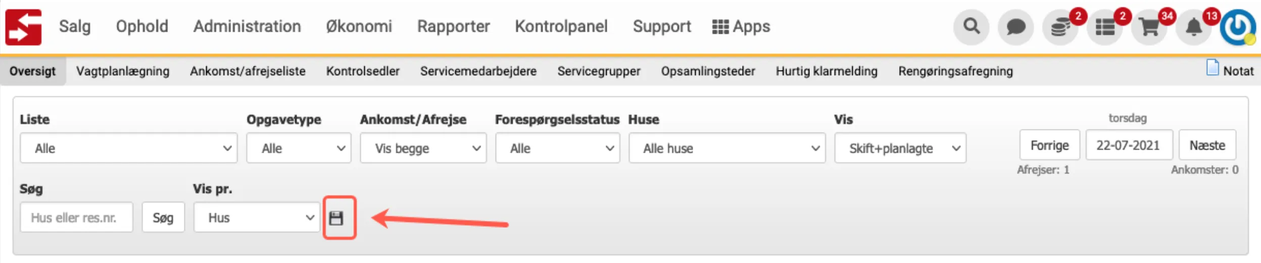 Klik på Gem-ikonet
