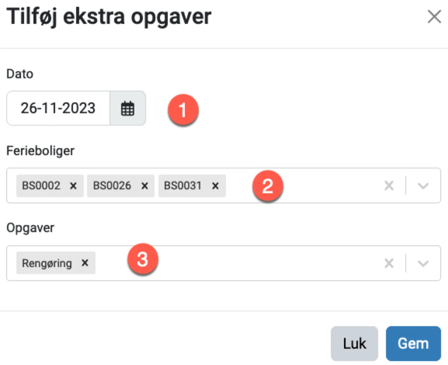 Opret opgave